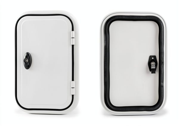 Nuvollo RV Entrance Door Aluminum Modern White-1