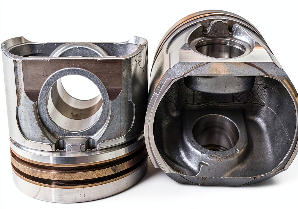 Piston assembly installed in a Caterpillar engine