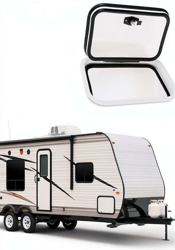 Nuvollo RV Entrance Door Aluminum Modern White-8