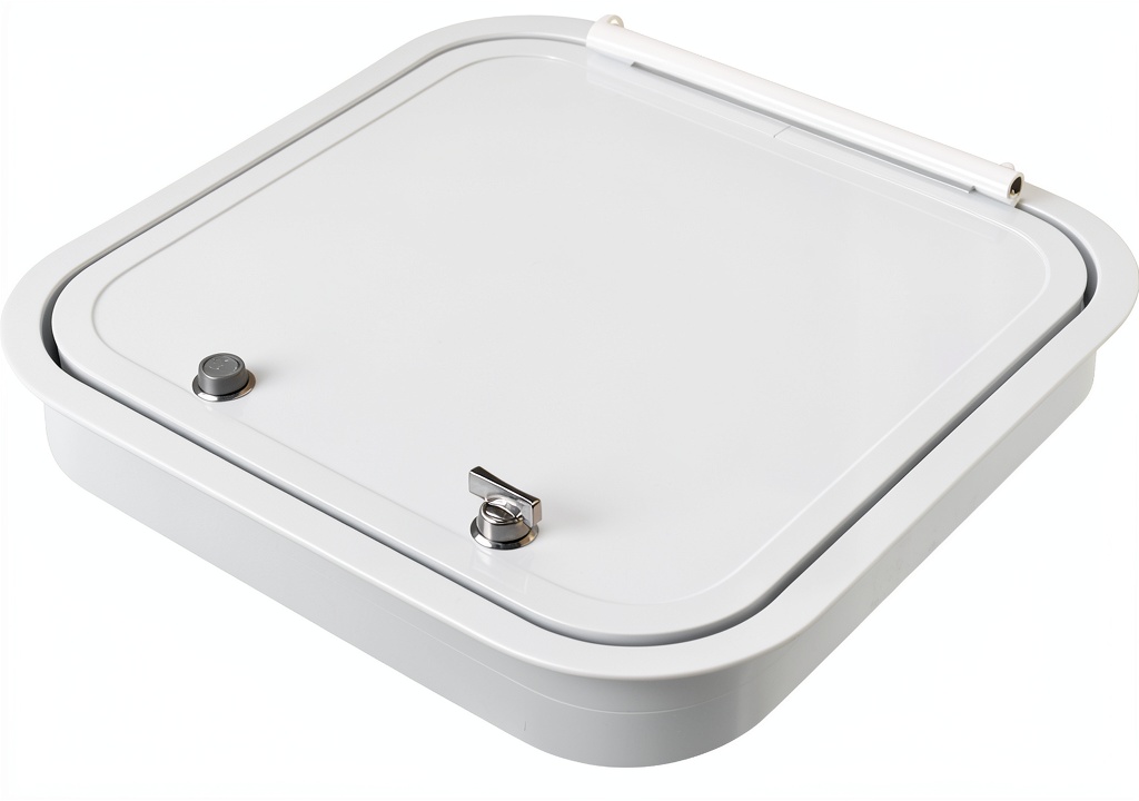 Installing Leisure Coachworks White Aluminum RV Baggage Compartment on a wooden workbench