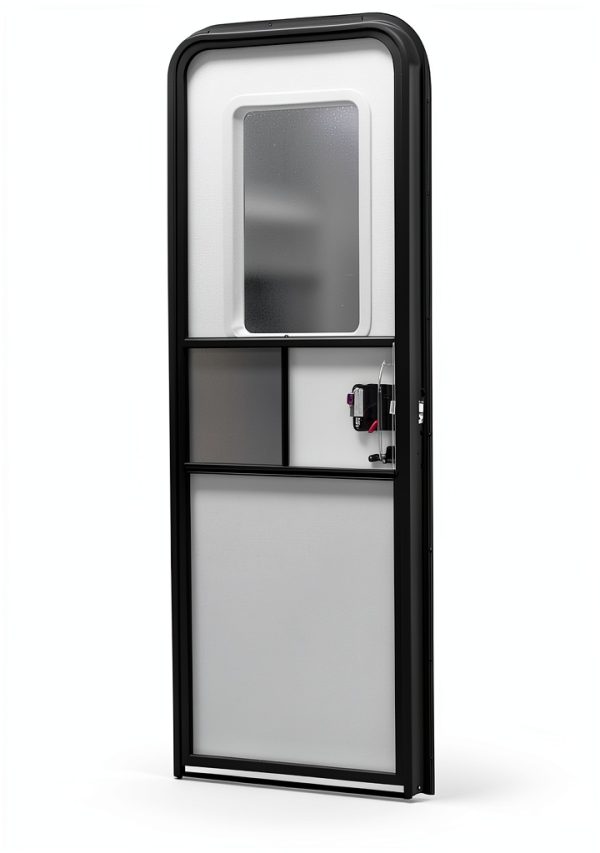 RV Entry Door Leisure Coachworks Fiberglass Black-2