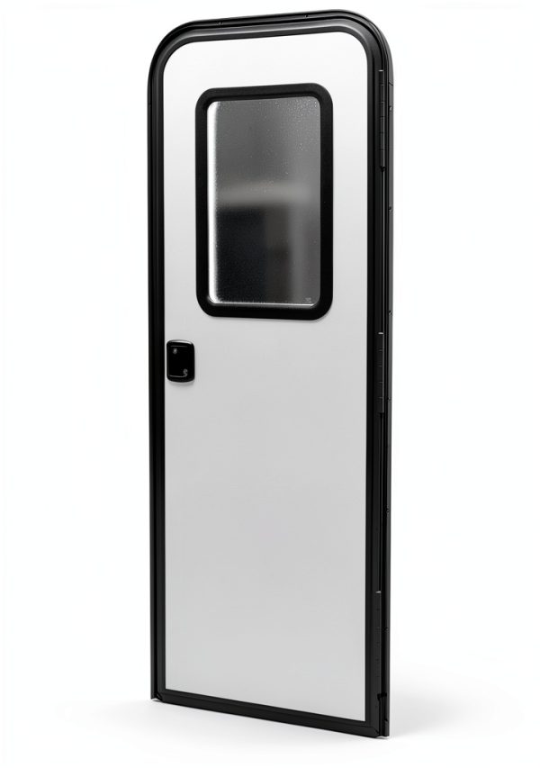 RV Entry Door Leisure Coachworks Fiberglass Black-0