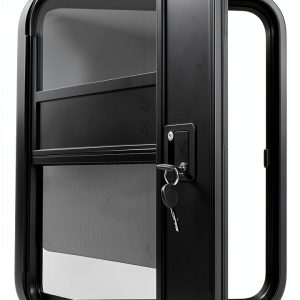 Bokknppo Aluminum RV Teardrop Trailer Door Black Modern Design with-0