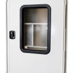 LeisureRV White Aluminum RV Trailer Teardrop Door with Screen 30x42-0