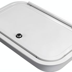 Leisure Coachworks RV Baggage Door 18x10 White Aluminum-0