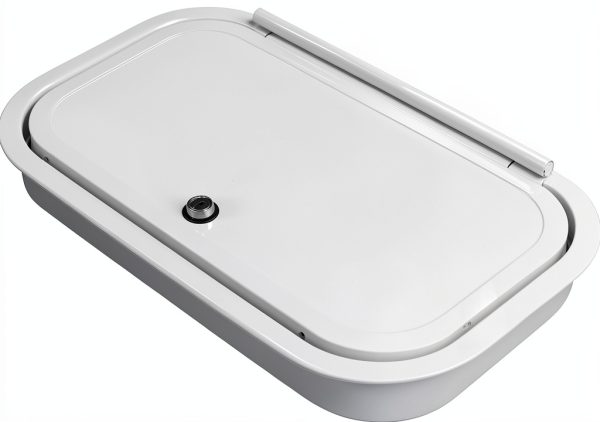Leisure Coachworks RV Baggage Door 18x10 White Aluminum-0