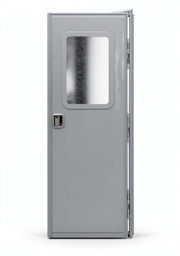 RV Entrance Door Lippert Polar White 24" x 70" Aluminum Frame-0