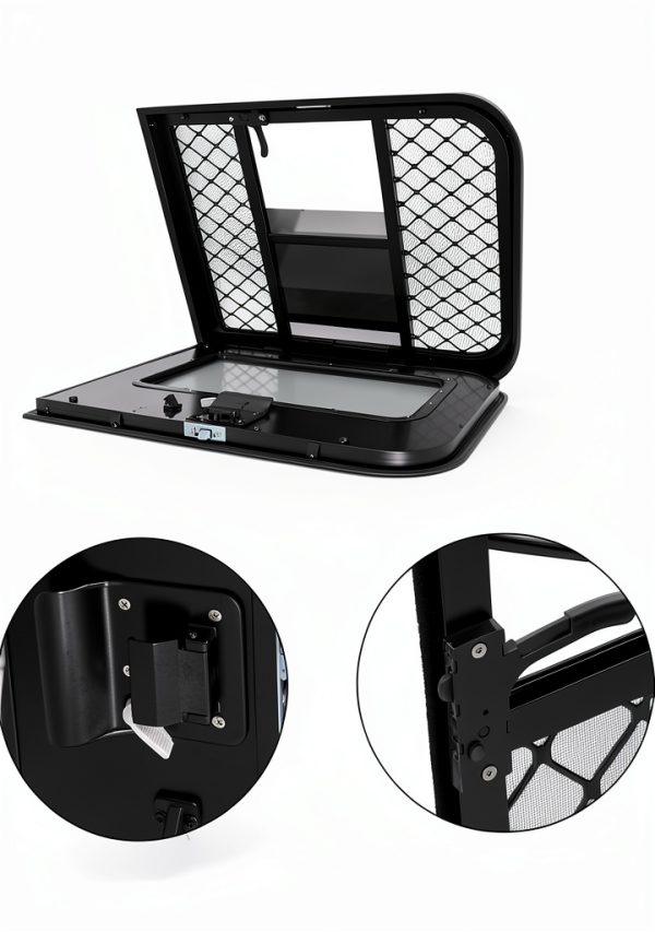 labwork RV Entrance Door with Screen Stemless Aluminum Frame-5