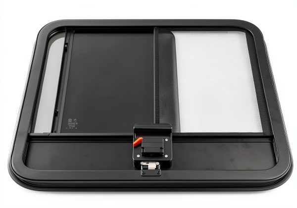 Bokknppo Aluminum RV Teardrop Trailer Door Black Modern Design with-4