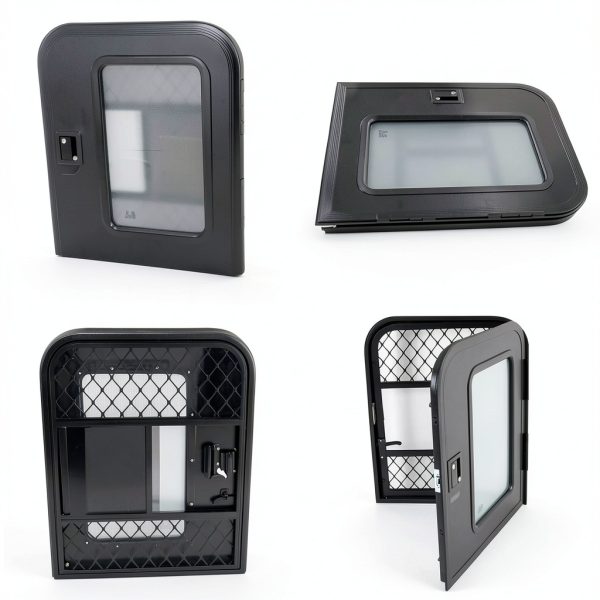 labwork RV Entrance Door with Screen Stemless Aluminum Frame-3