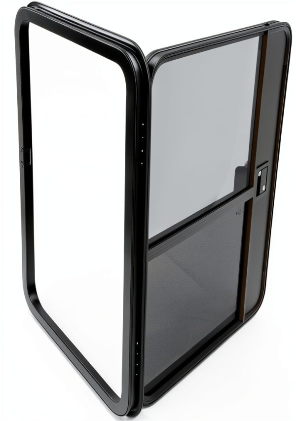 PureLinensliey RV Entry Door XJ9172 Polished Aluminum Teardrop-0