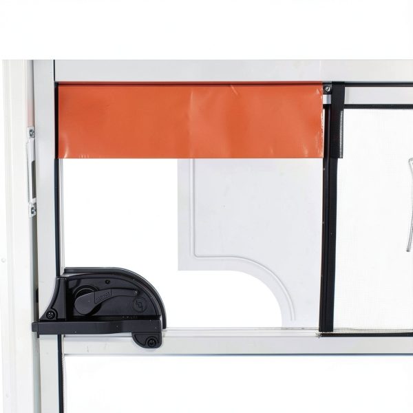 RV Entrance Door Lippert Polar White 24" x 70" Aluminum Frame-4