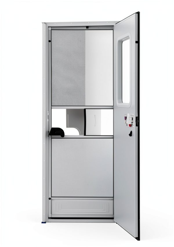RV Entrance Door Lippert Polar White 24" x 70" Aluminum Frame-1