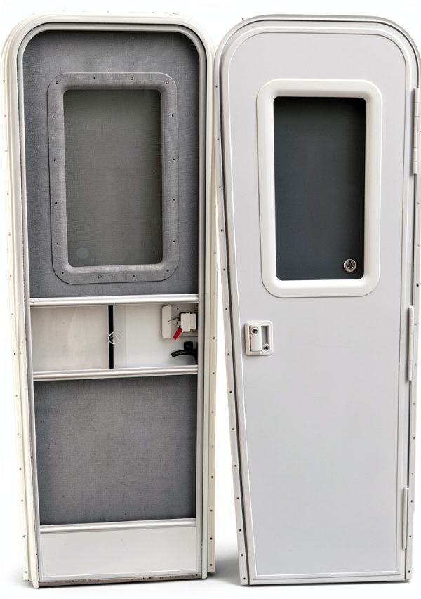 RV Entrance Door AP Products Polar White Aluminum 015-217708 RH-0