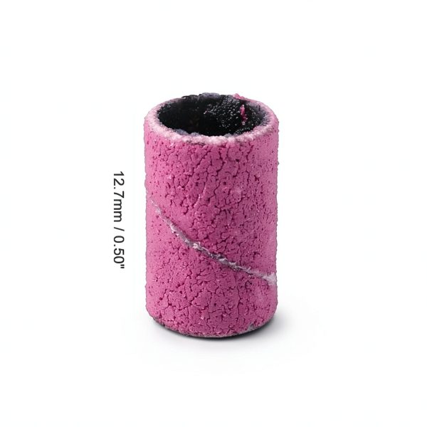 100 Pieces 240 Grit Sanding Bands Set with Box Drum Sleeves Rose Red-3
