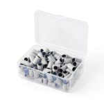 100 Pieces 240 Grit Sanding Bands Set White with Free Box-0
