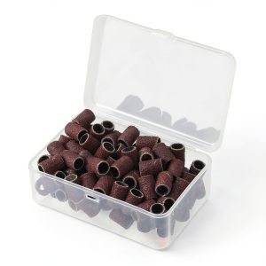 100 Pieces 60 Grit Sanding Bands Set - Brown Drum Sander Sleeves Box-0