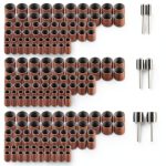 Yesallwas Sanding Drum Set 186pcs Sanding Ring #80#120#240 Sanding cylinders Bands Polisher Supplies Sand Circle Tools Grinding Head for Rotary Tools-0