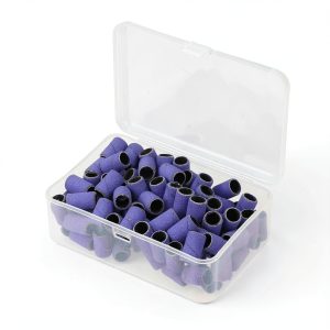 120 Grit Sanding Bands 100pcs Set with Box Purple Drum Sander Sleeves-0